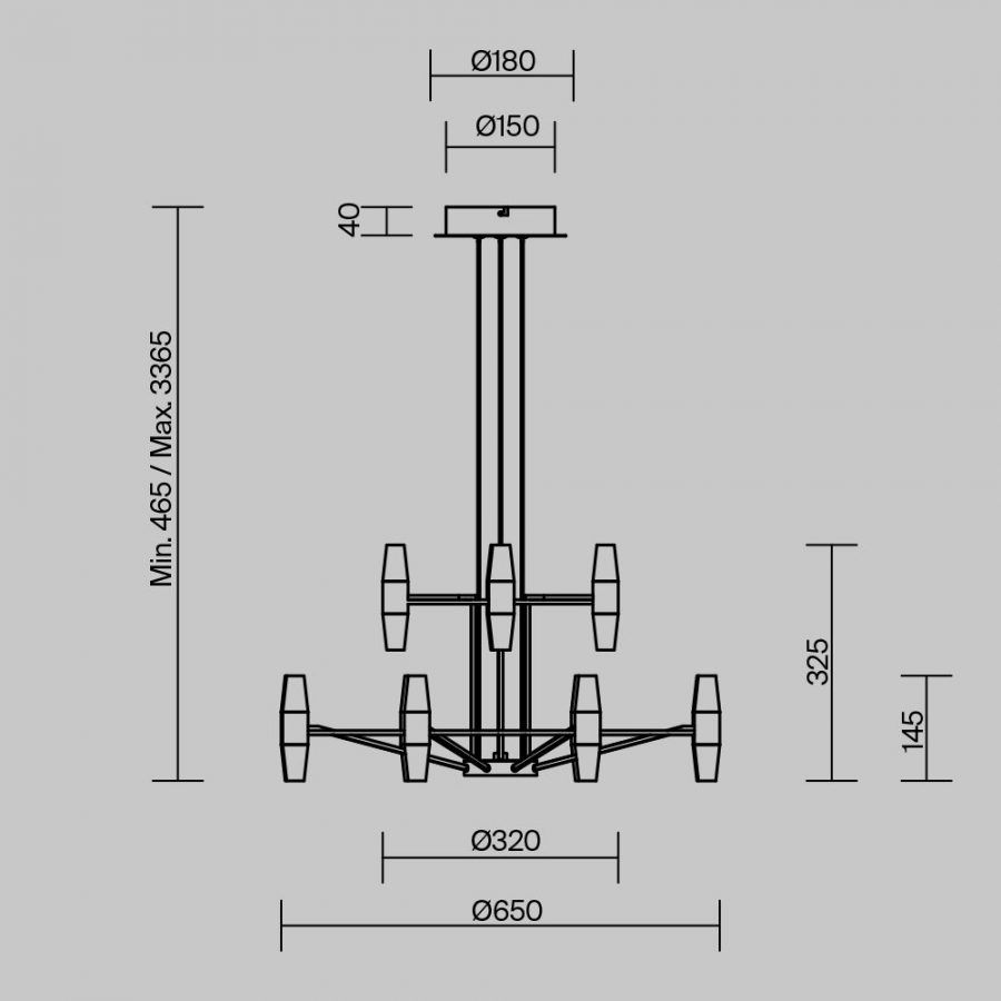 Подвесной светильник Maytoni MOD401PL-L72BS3K