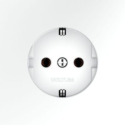 Розетка встраиваемая VOLTUM S70 с заземлением 16А, (белый матовый)