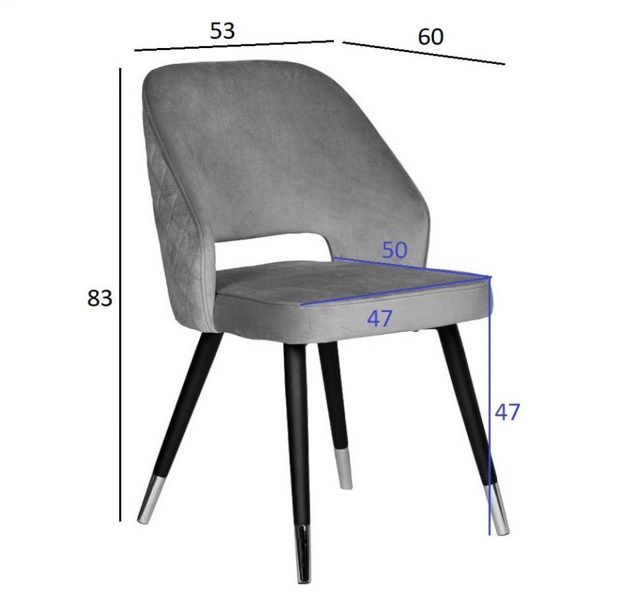 30C-1205-1 TER Стул велюр терракотовый 53*60*83см