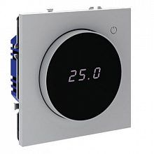Терморегулятор электронный VOLTUM S70 с индикацией и датчиком, для теплого пола, (серый)