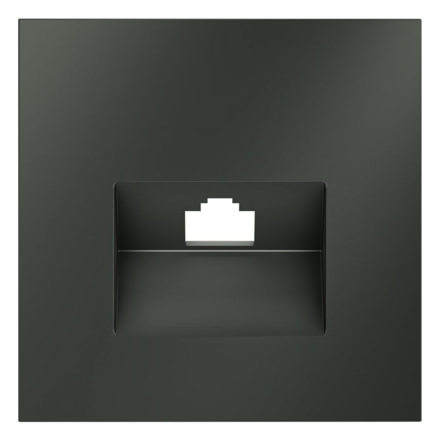 Накладка для розетки компьютерной RJ45 кат.6 и розетки телефонной RJ11 кат.3, S70 (титан)