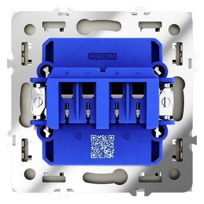 Розетка акустическая встраиваемая VOLTUM S70 4-местная, (шелк)