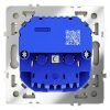 Розетка встраиваемая VOLTUM S70 с заземлением и защитными шторками, 16А, с USB, A+A, (сталь)
