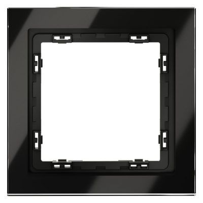 Рамка стеклянная VOLTUM S70 на 1 пост, (черный,стекло)