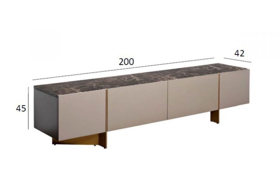 58DB-21233TV Тумба под телевизор "Дверь" (Gate) 200*42*45см