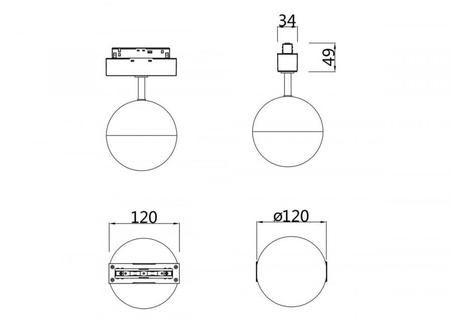 Трековый светильник Technical TR017-2-10W3K-W