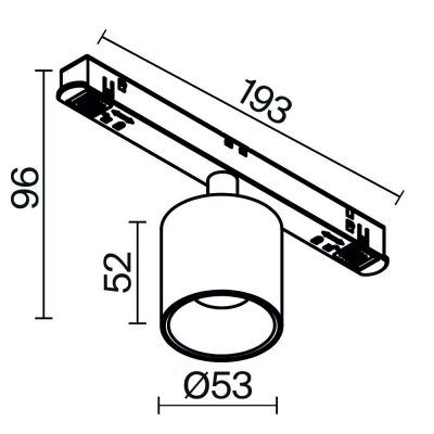 Трековый светильник Technical TR132-4-7W-DS-BS