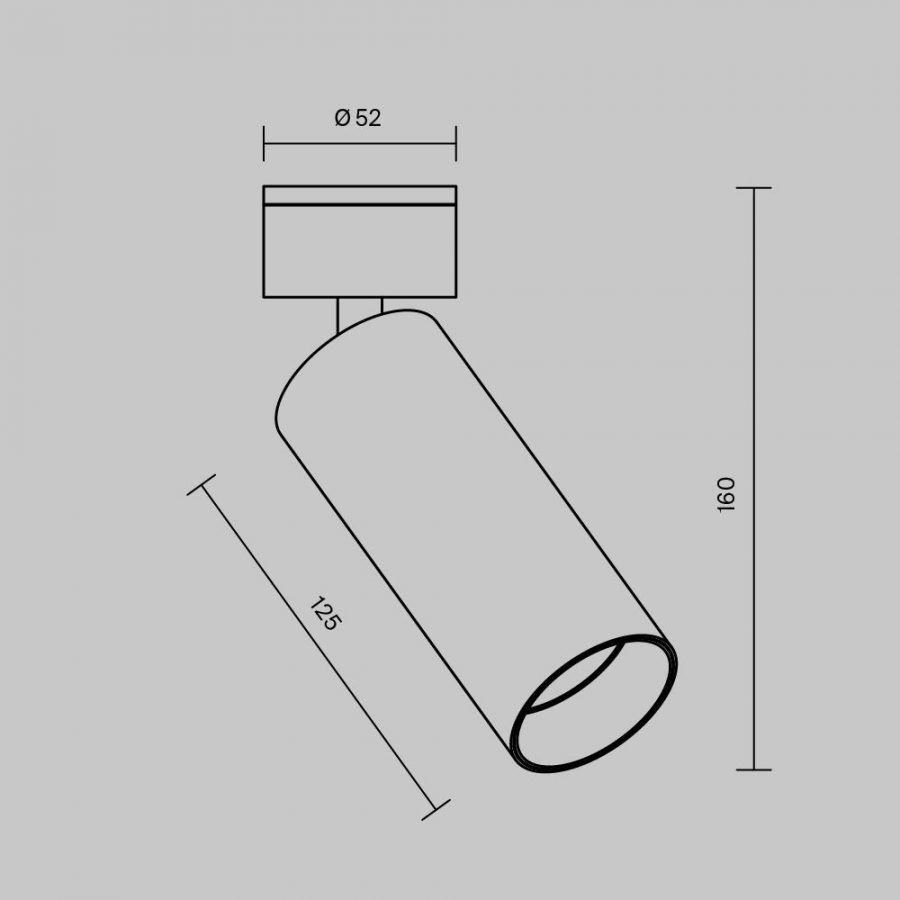 Потолочный светильник Technical C055CL-L12W2.7K-W-BS
