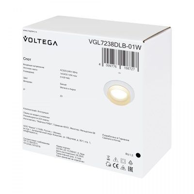 Встраиваемый светильник Voltega VGL7238DLB-01W