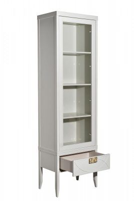 151SV-000020 Шкаф-витрина 1 стеклянный фасад с тумбой прикроватной с 1-м ящиком