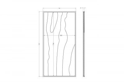 KFG207 Зеркало напольное с рисунком 90*4*180см