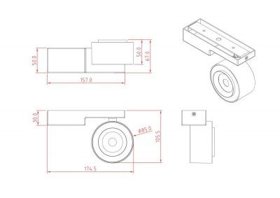 Потолочный светильник Technical C062CL-L12B4K