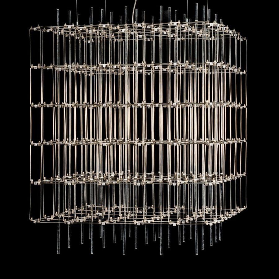 Люстра Cosmic Glass ячейка 15*15 см 75 x 100 x 75 золото